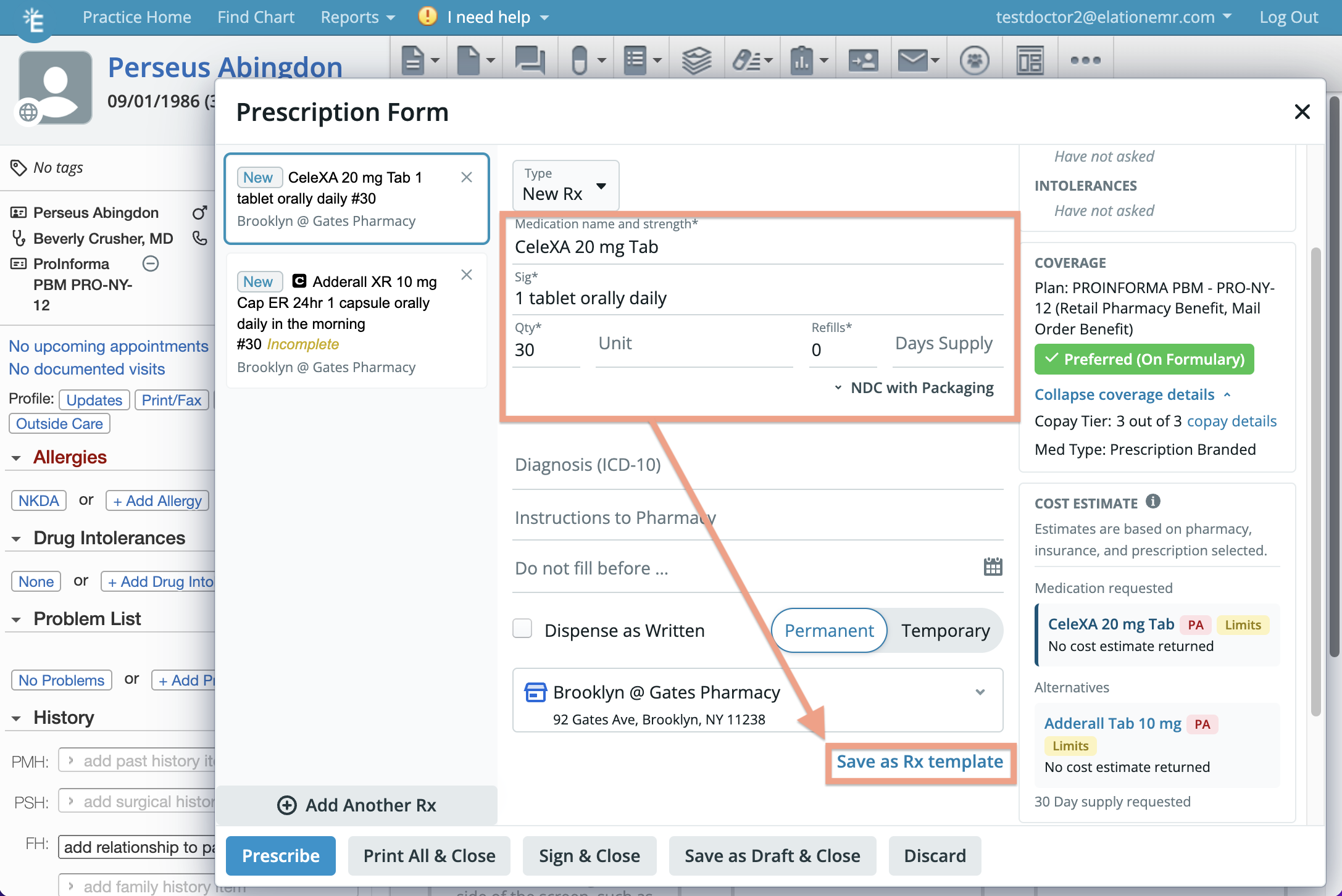 Prescription (Rx) Templates Guide - Elation Help Center
