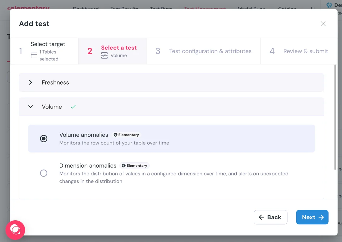 Tests configuration - Elementary