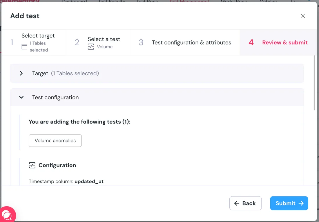 Tests configuration - Elementary