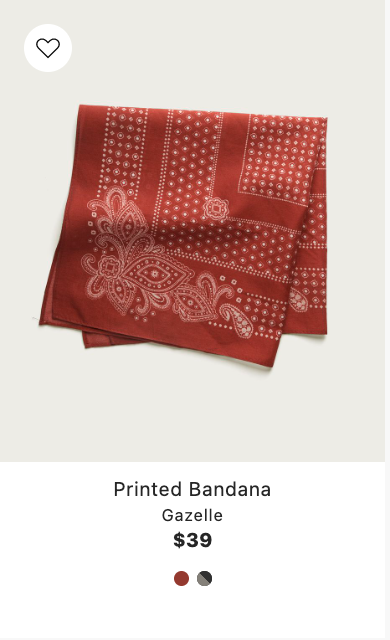 Red bandana product card