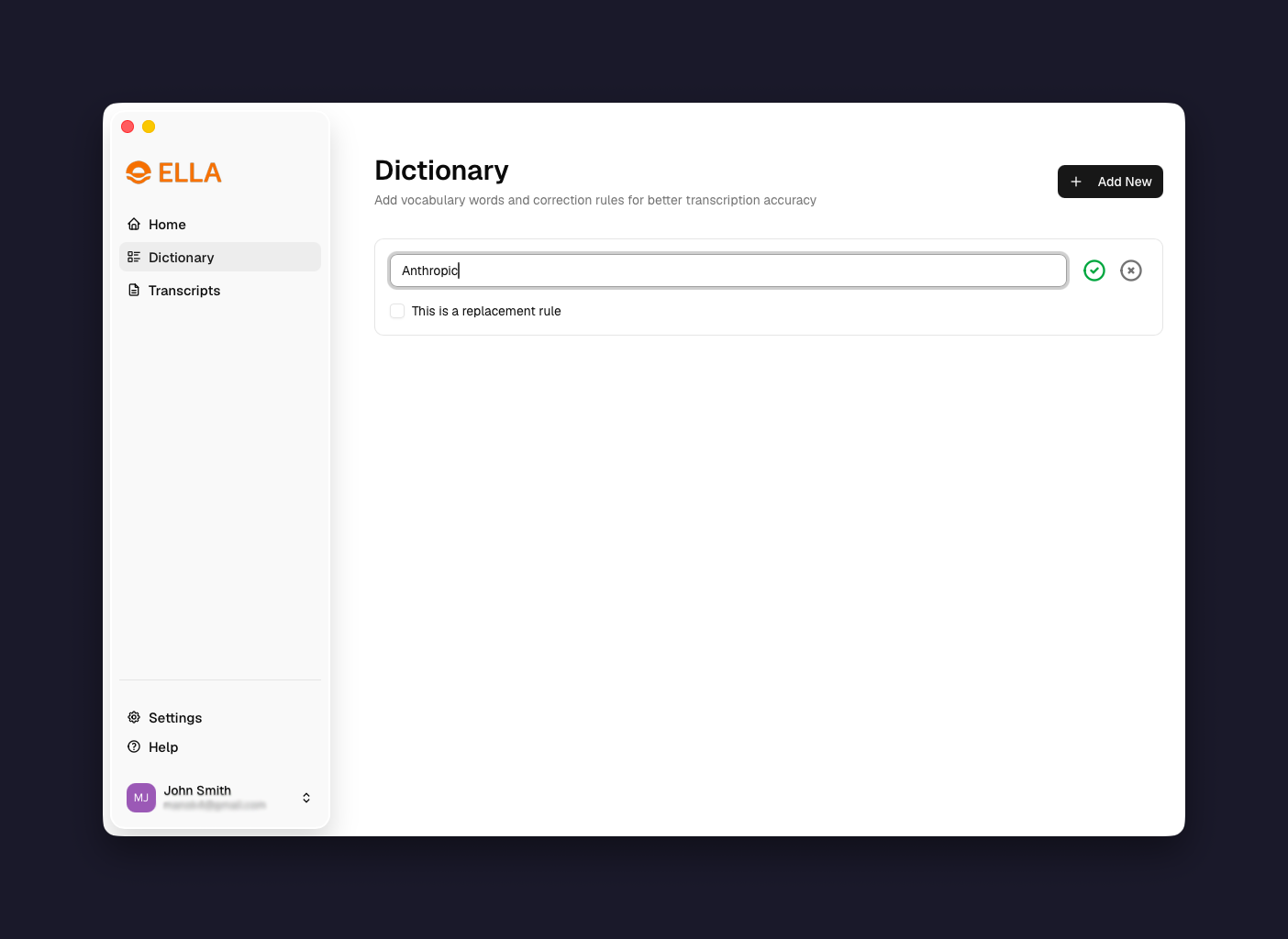 Dictionary - Ella Documentation