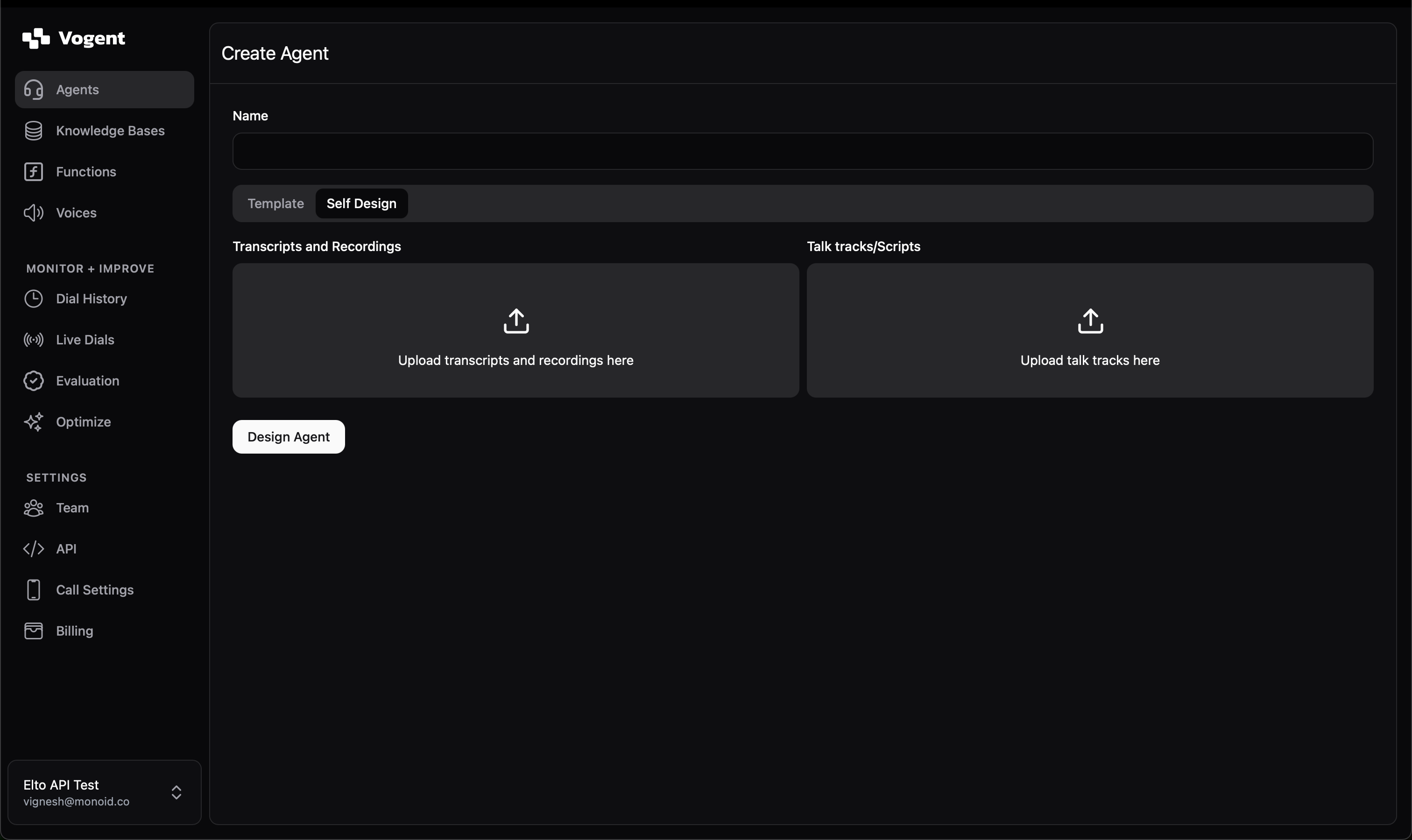 Auto-Create Agents - Vogent