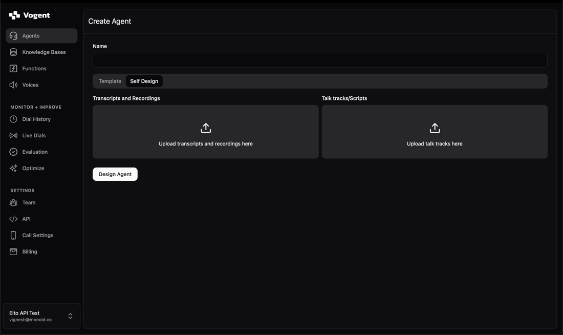 Auto Crete Use For Auto-Create Agents - Vogent