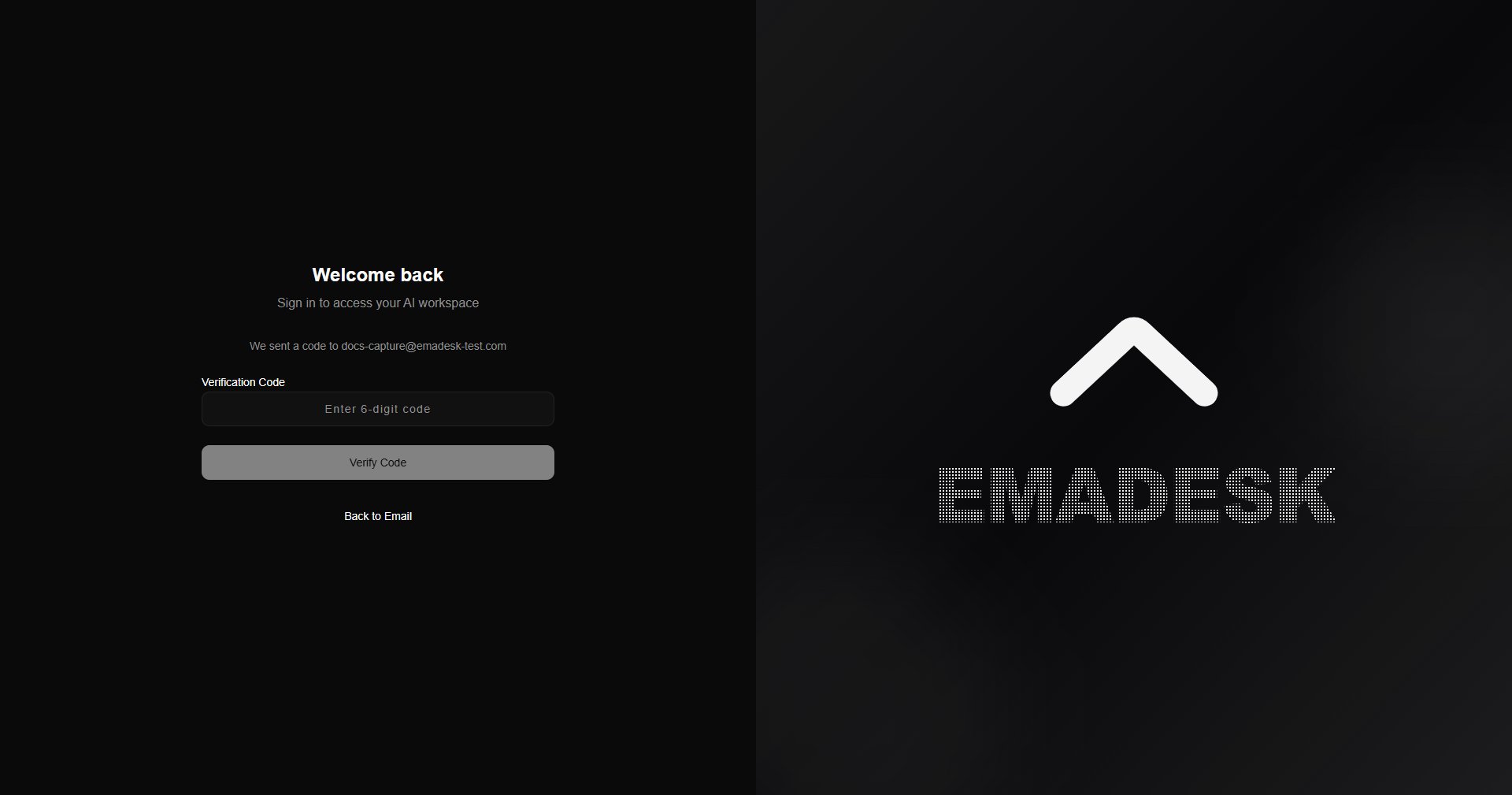 Enter the one-time passcode