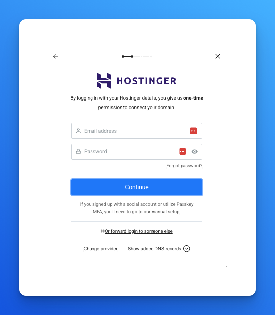 VSD Showing Your Domain Host