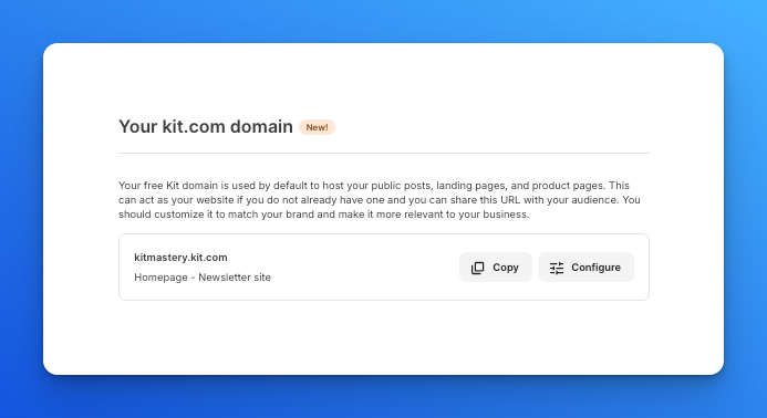 Custom Domain Kit Allocated