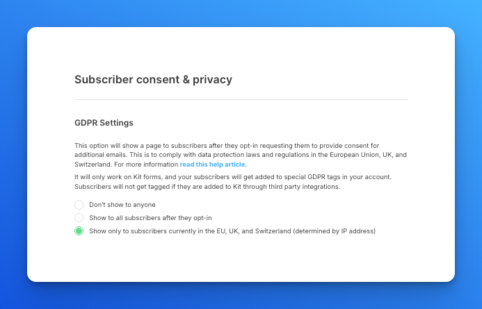 GDPR Consent