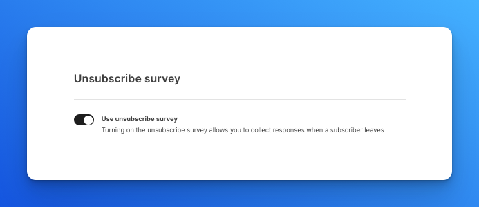 Unsub Survey