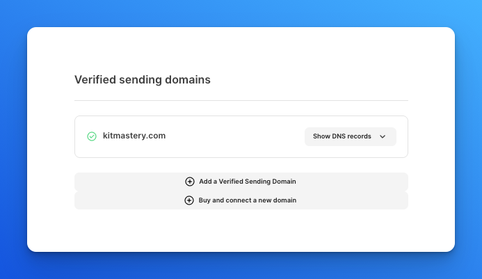 Verified Sending Domains