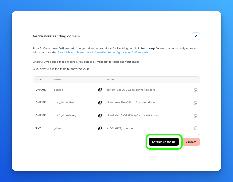 Dns Records To Be Added