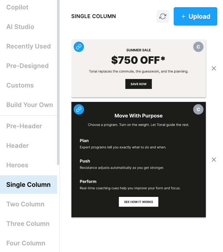 Uploading selected Figma components into a design system section