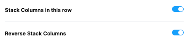 The Reverse Stack Column control in the Mobile Styles tab