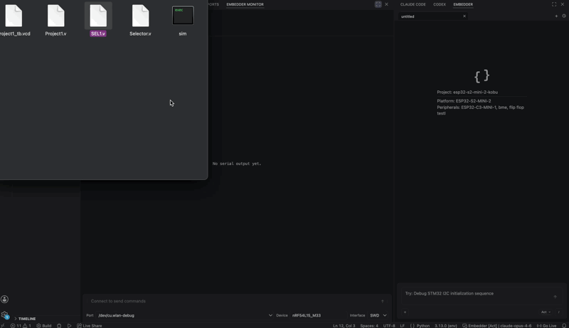 Dragging a file from Finder into Embedder while holding Shift