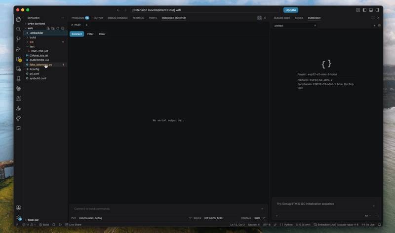 Dragging a file from the workspace sidebar into Embedder while holding Shift