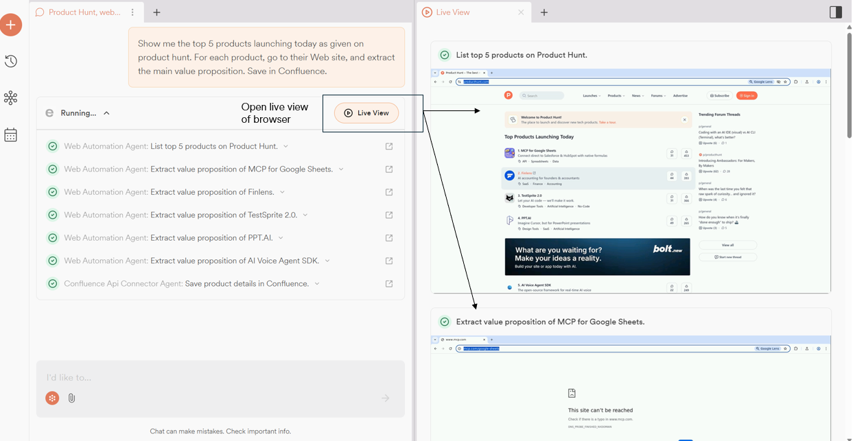 Browser Live View