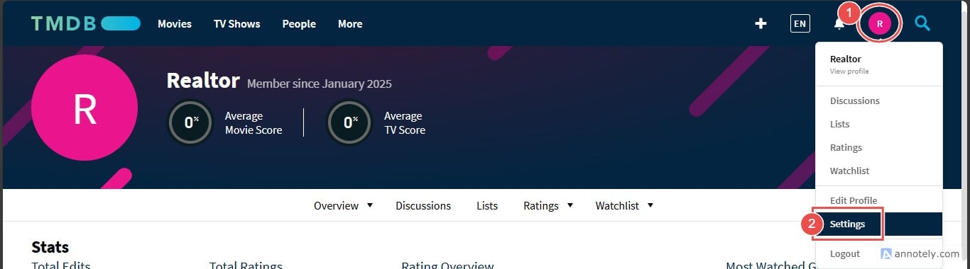 The Movie Database(TMDB) profile icon