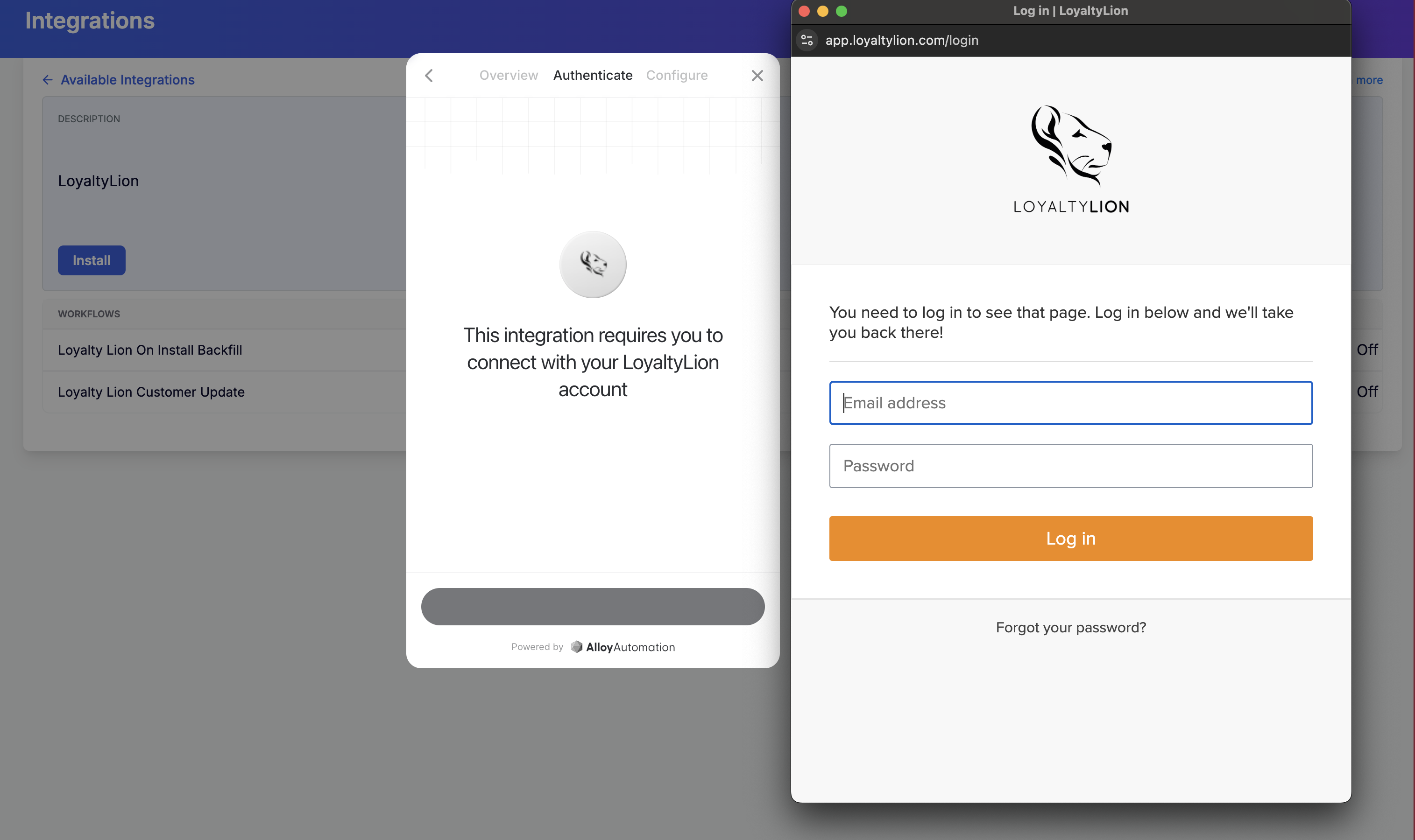 loyalty lion credentials