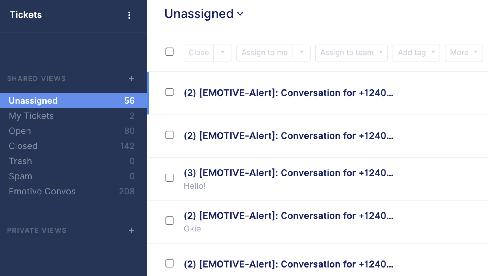 gorgias tickets view