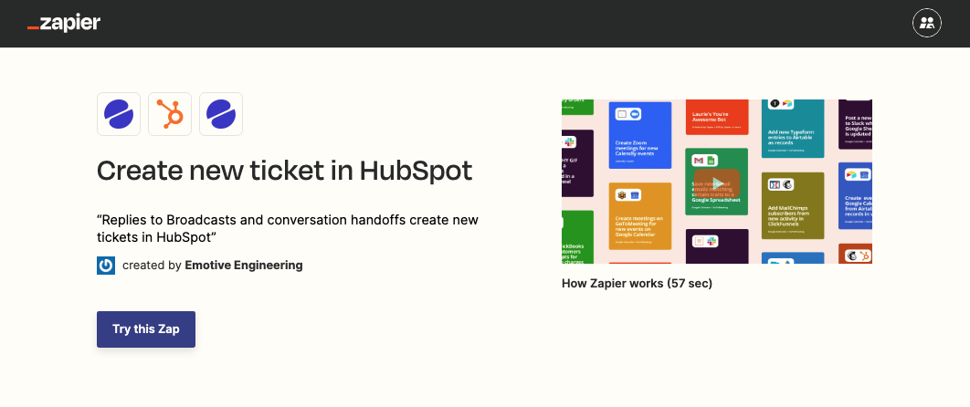hubspot zapier