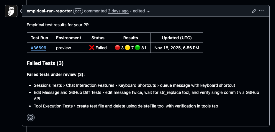 PR comments screenshot