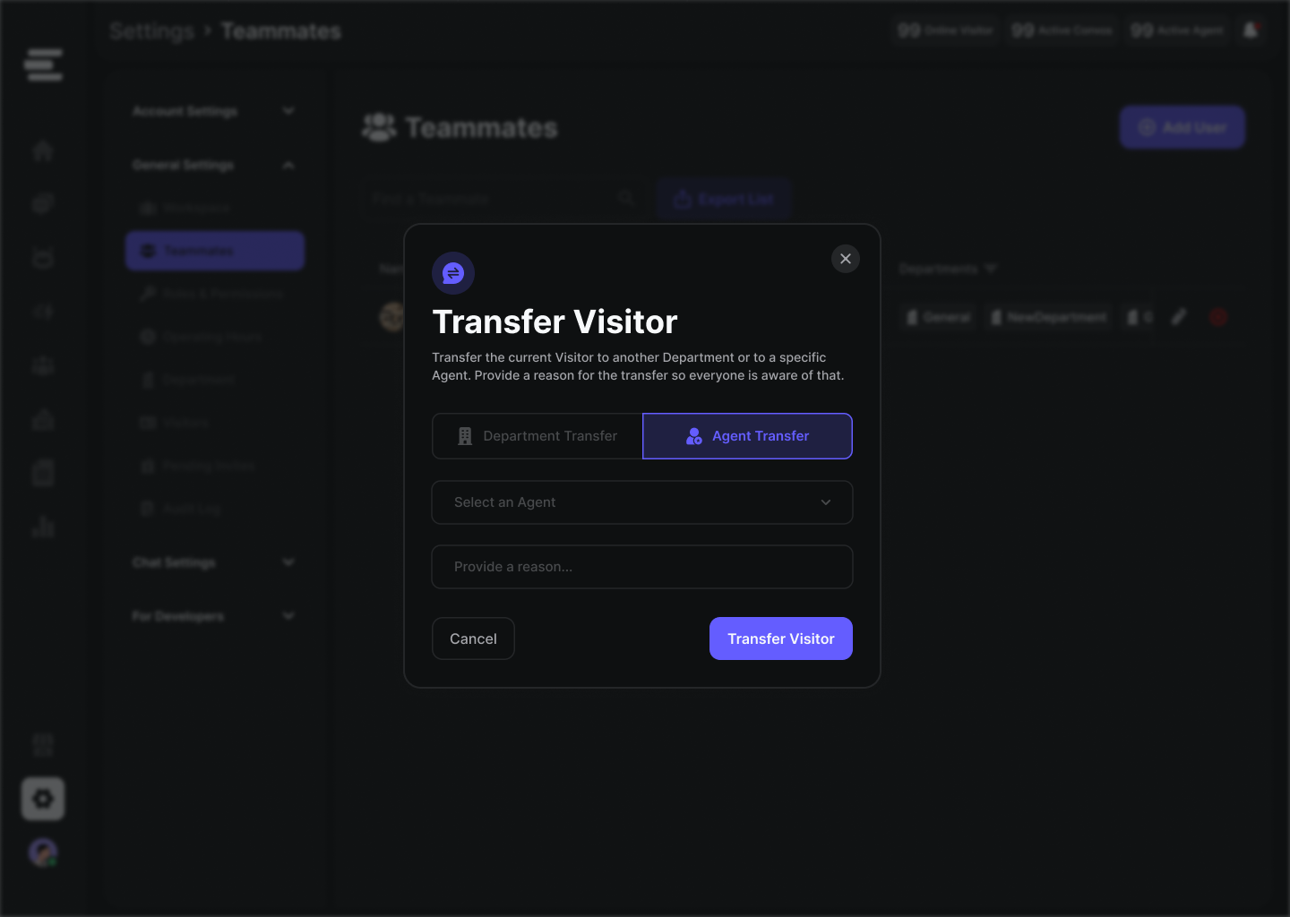 Transfer Chat Pn
