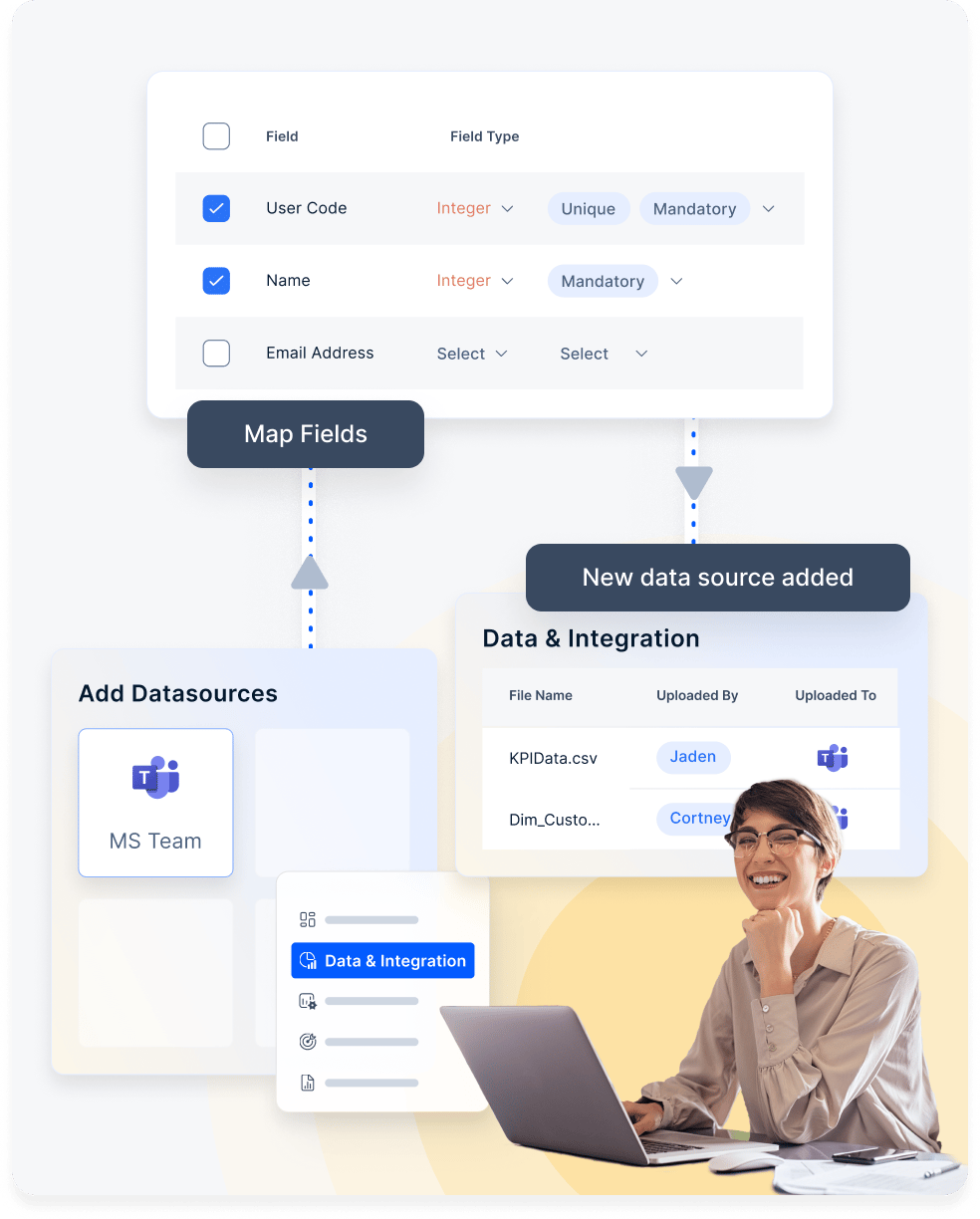 Compass syncs sales compensation data from your database to Microsoft Teams notifications for reps