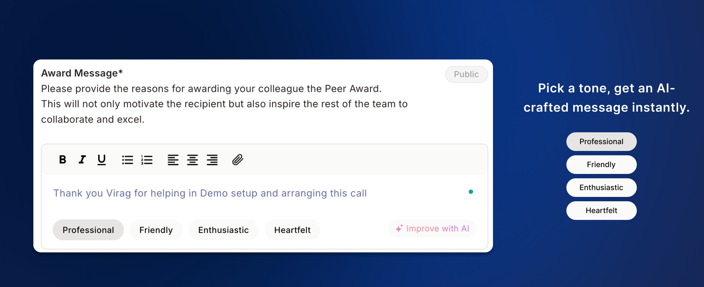 AI message generator
