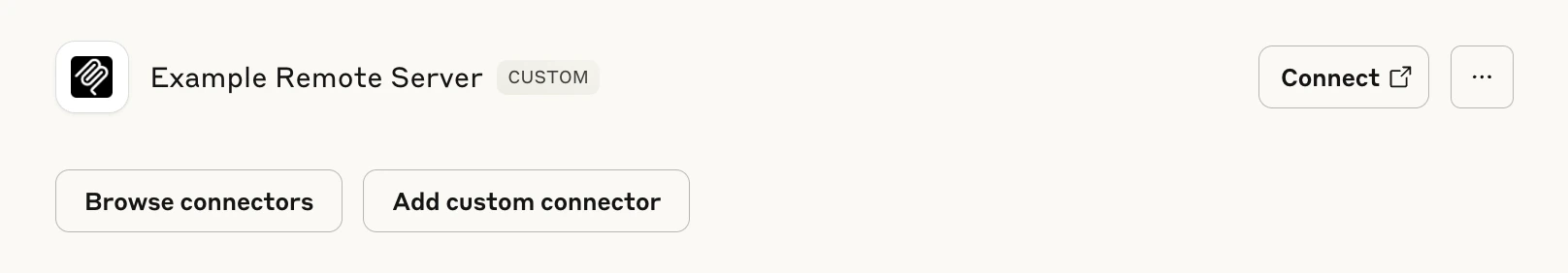 Dialog for entering remote MCP server URL