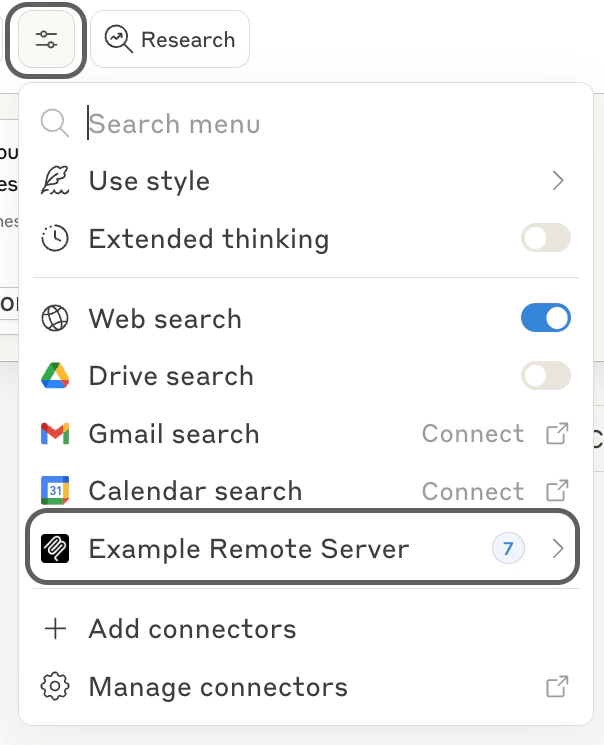 Tool permission configuration interface