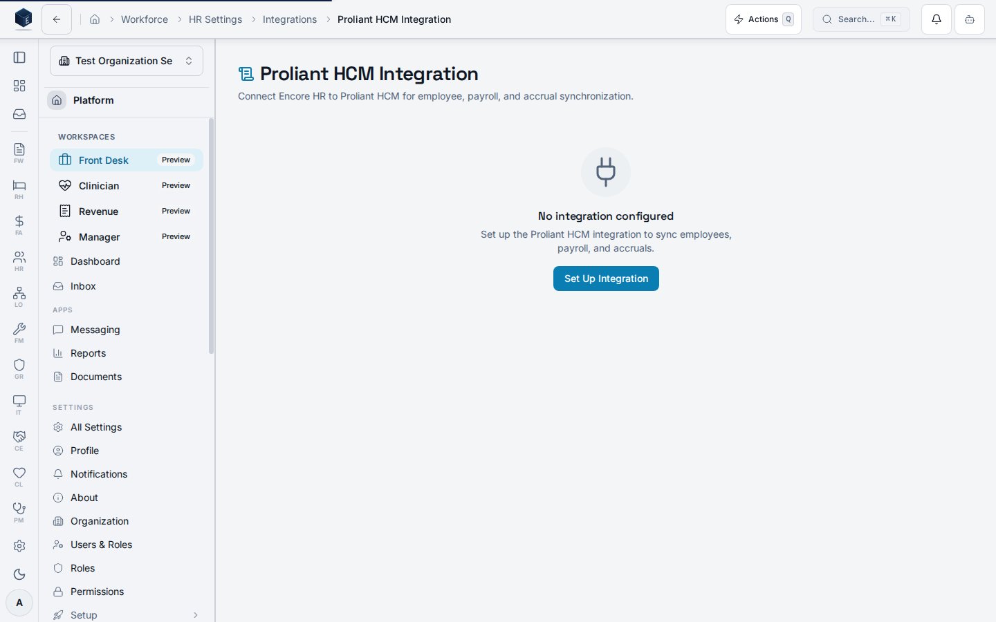 Proliant integration empty state