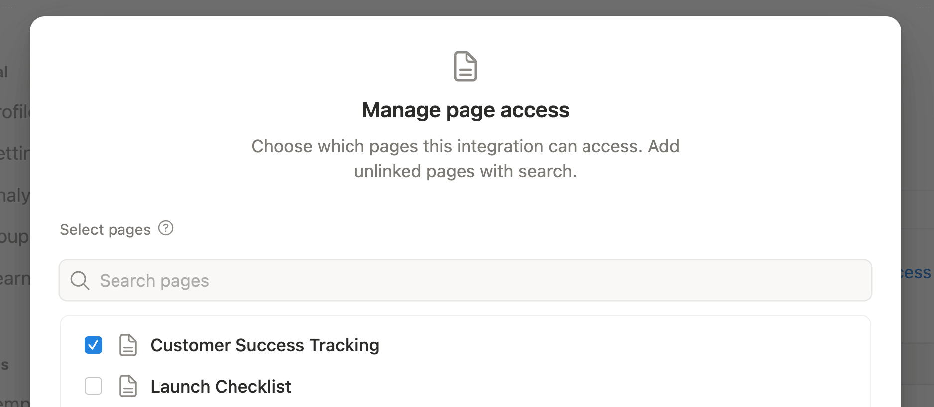 Manage page access