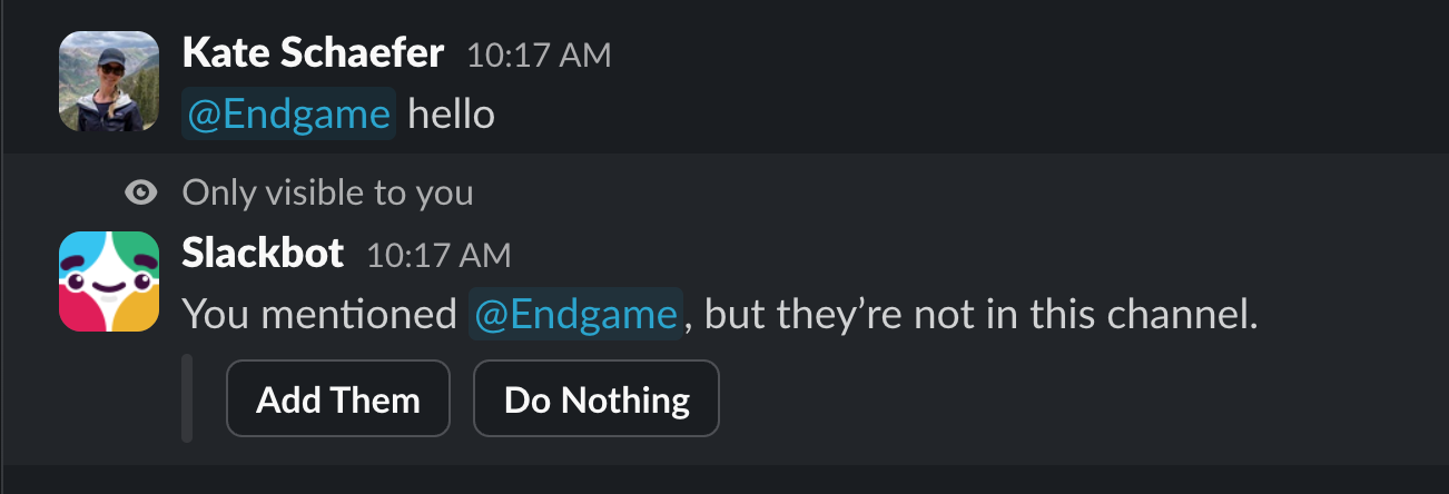 Add Endgame app to channel