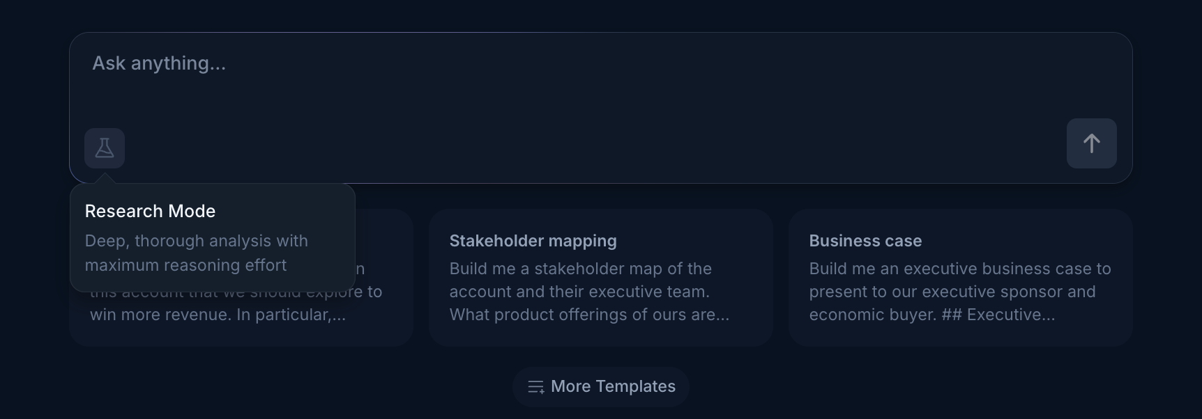 Account chat interface