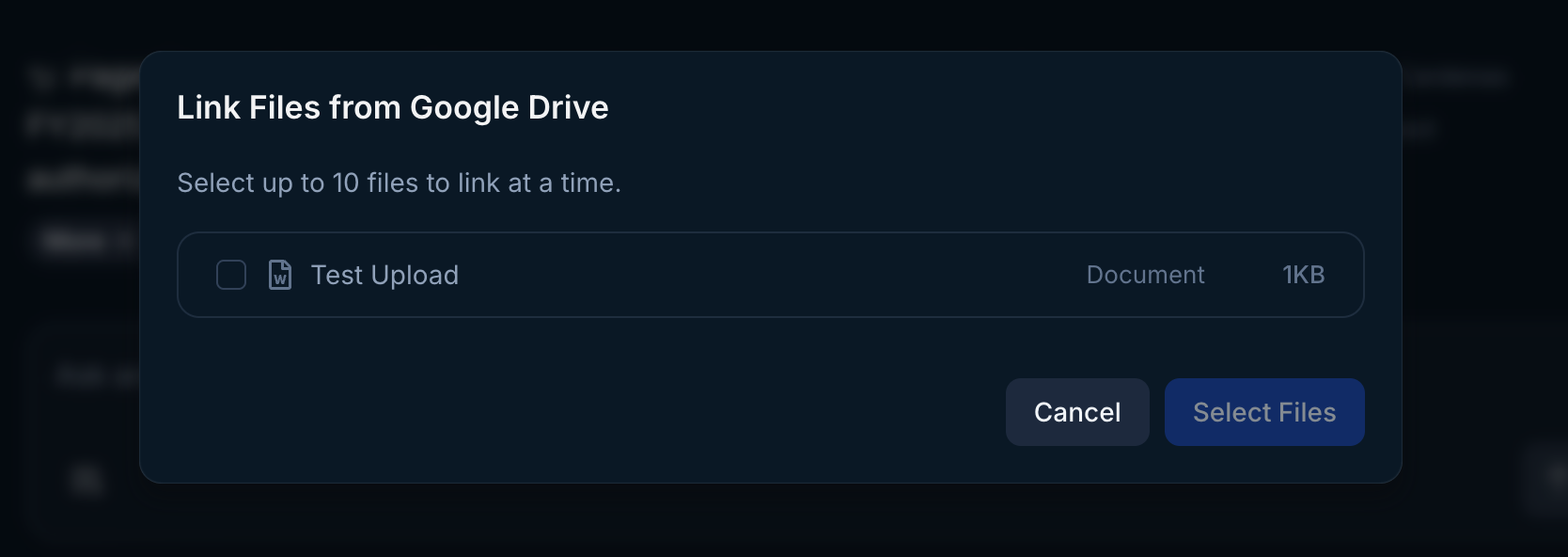 google file select