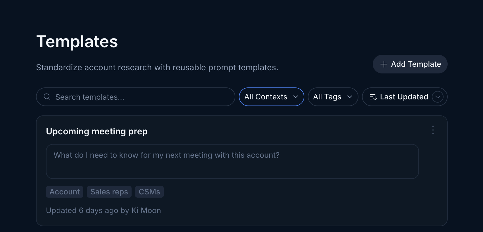 Template Management