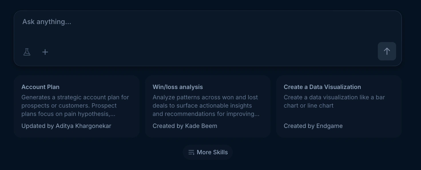 Account chat interface
