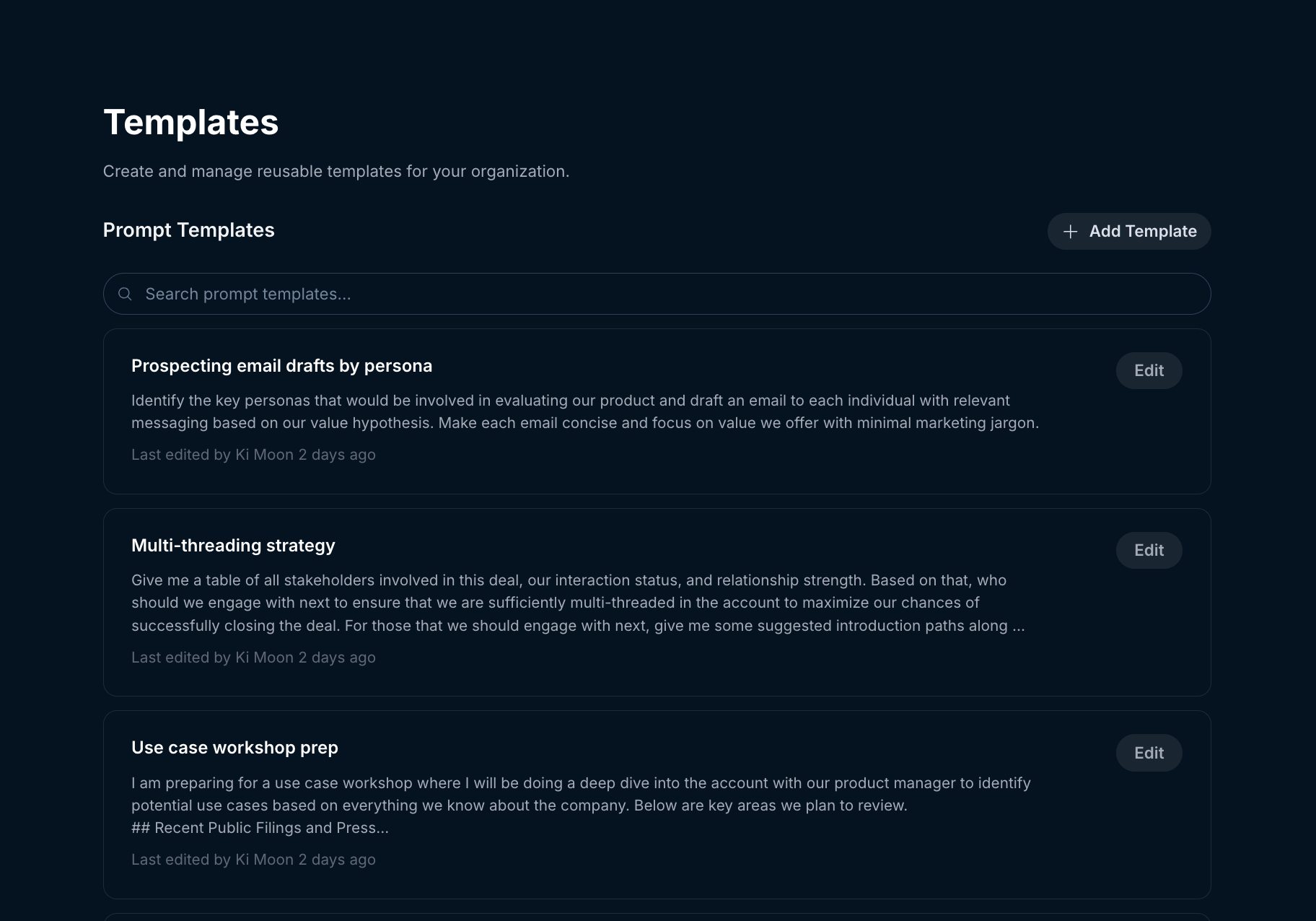 admin template