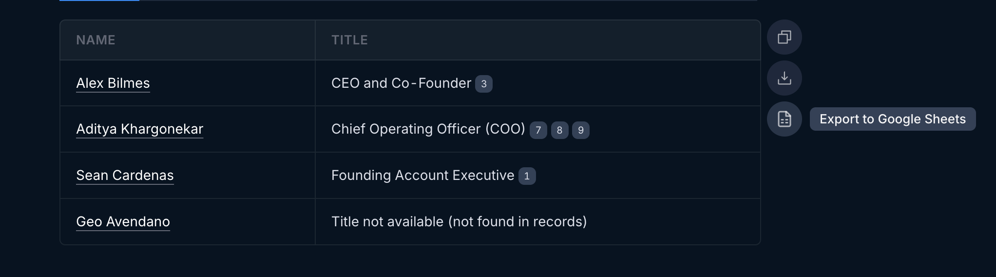 Export as Sheet