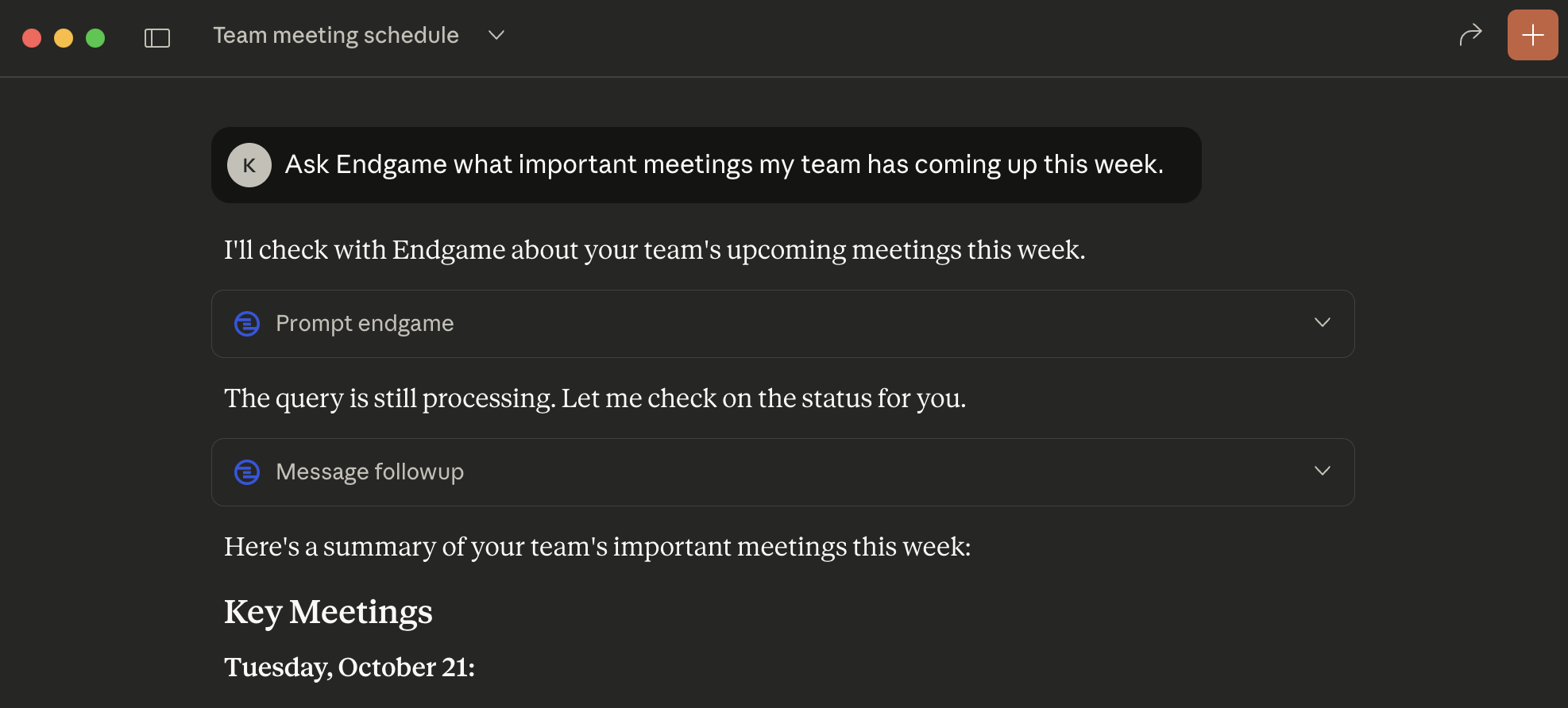 MCP responses in Claud Desktop