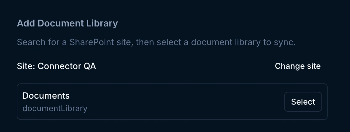 Select a document library