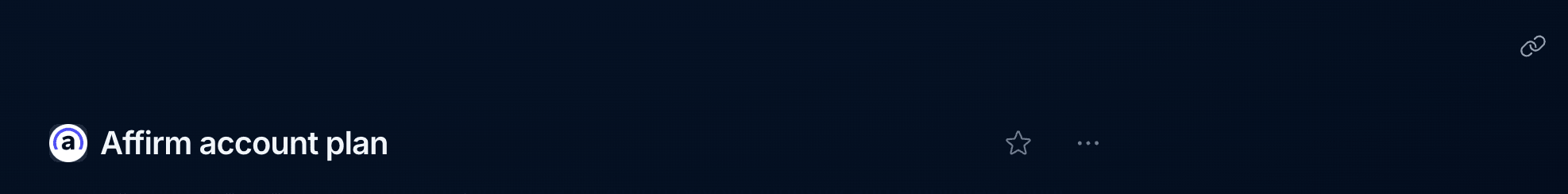 Chat header showing the copy link icon and the star and overflow menu next to the thread title