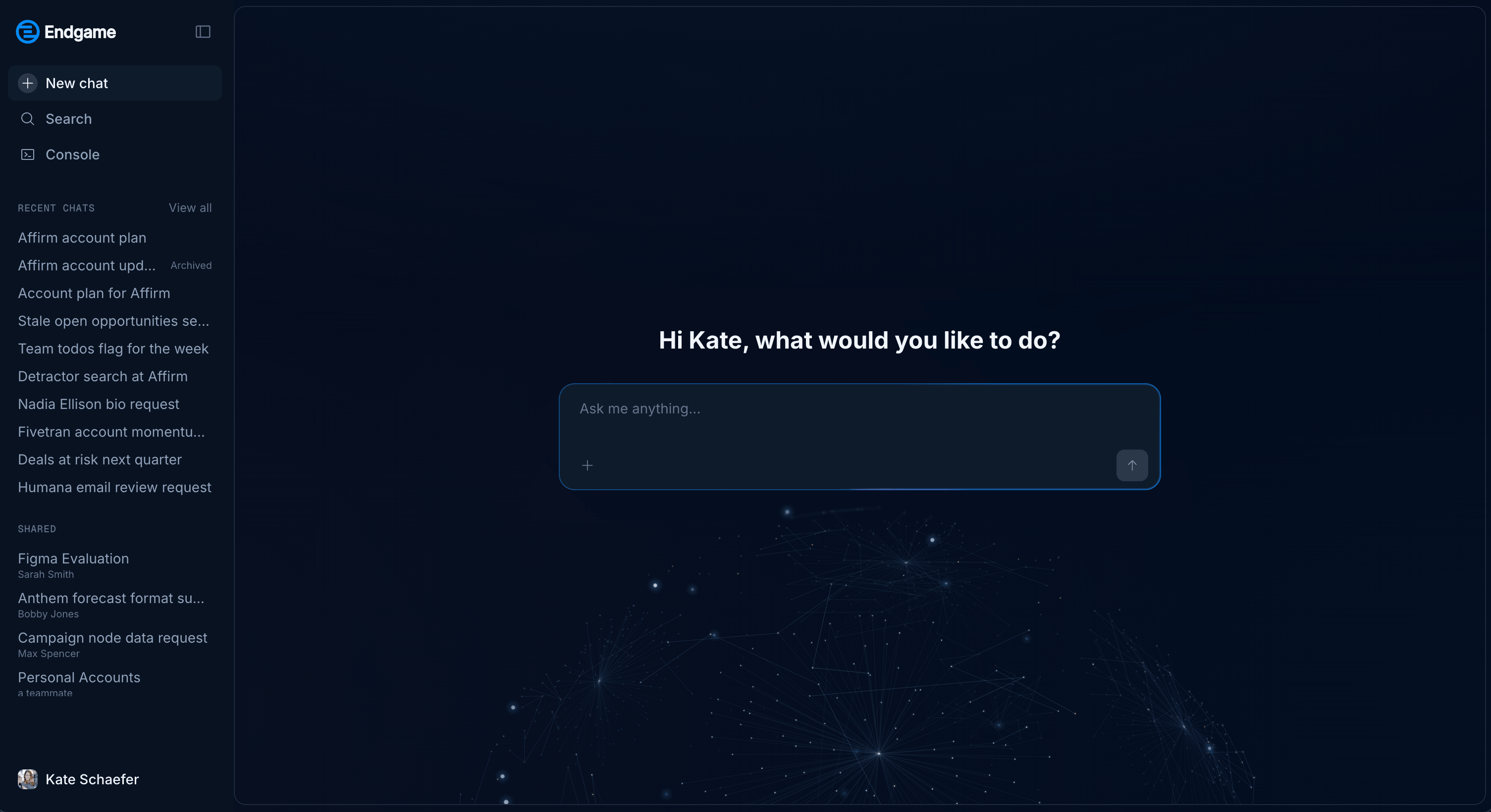 Endgame homepage