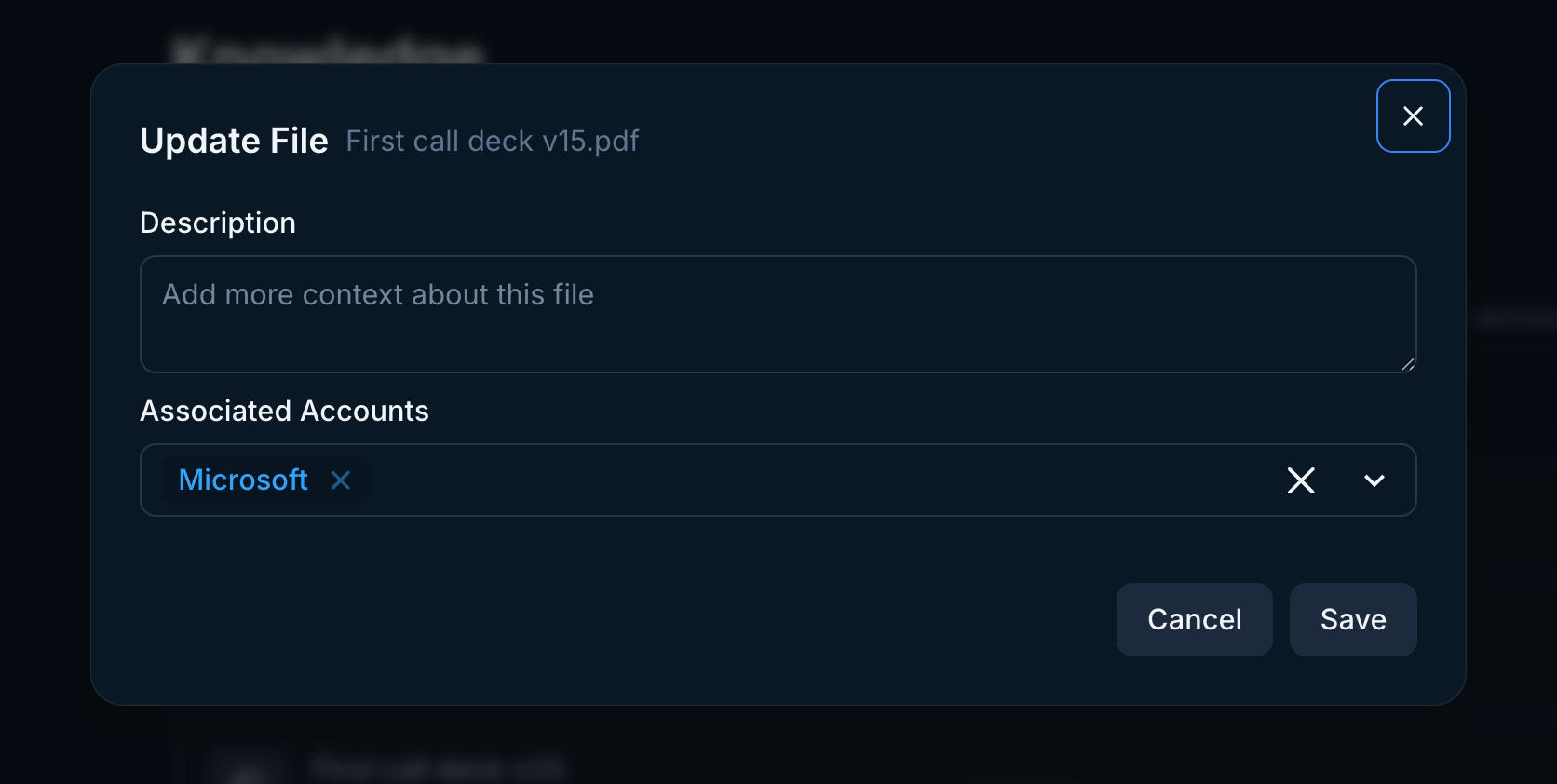 Edit knowledge document