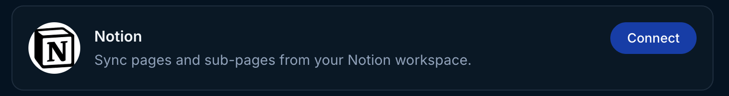 Manage Notion integration
