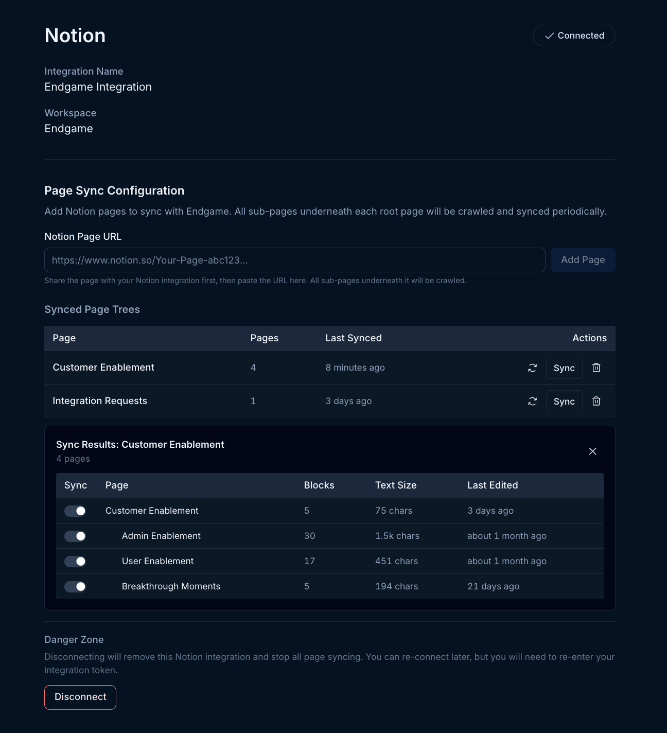 Notion synced content
