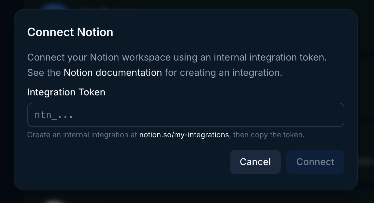 Provide Notion secret