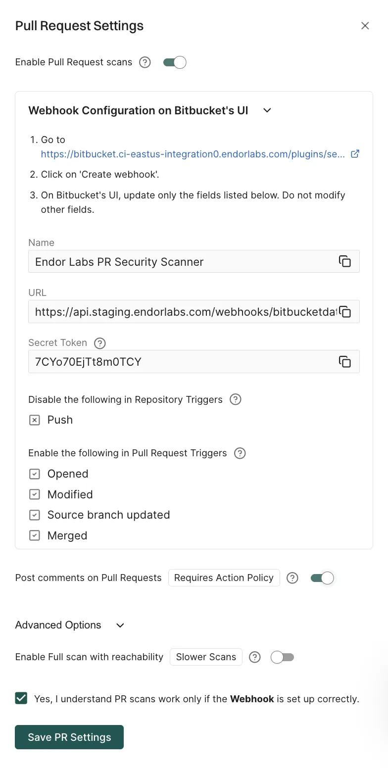 Pull request scan during installation