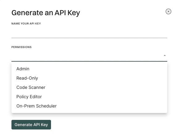 API key permissions