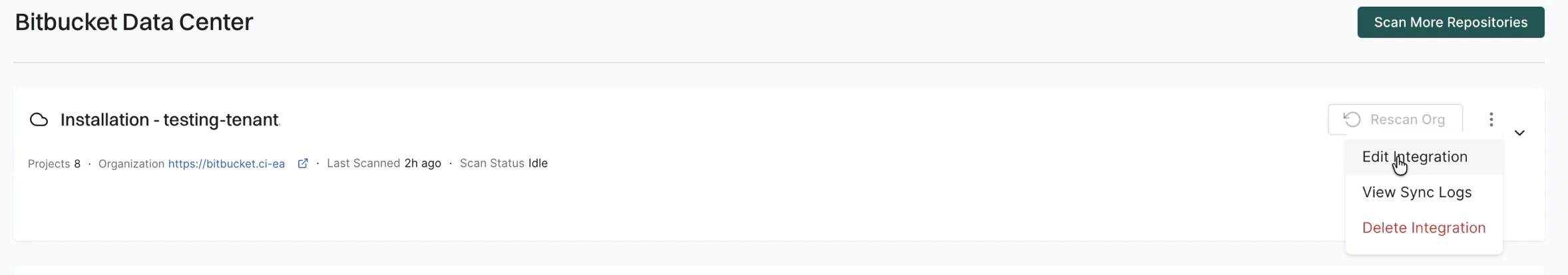Manage Bitbucket App