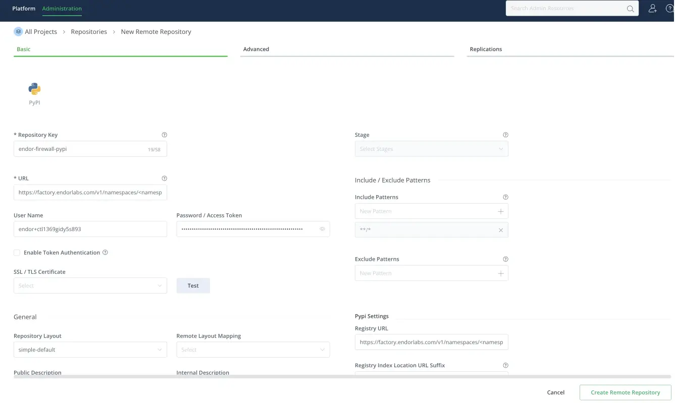 Configure PyPI